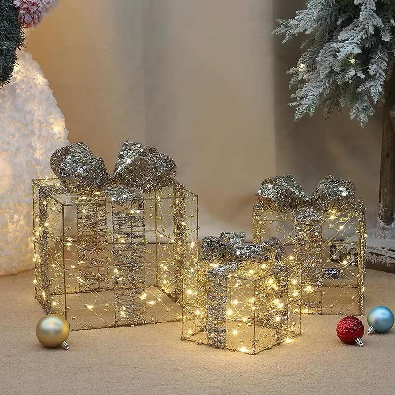 Light-Up Christmas Gift Boxes